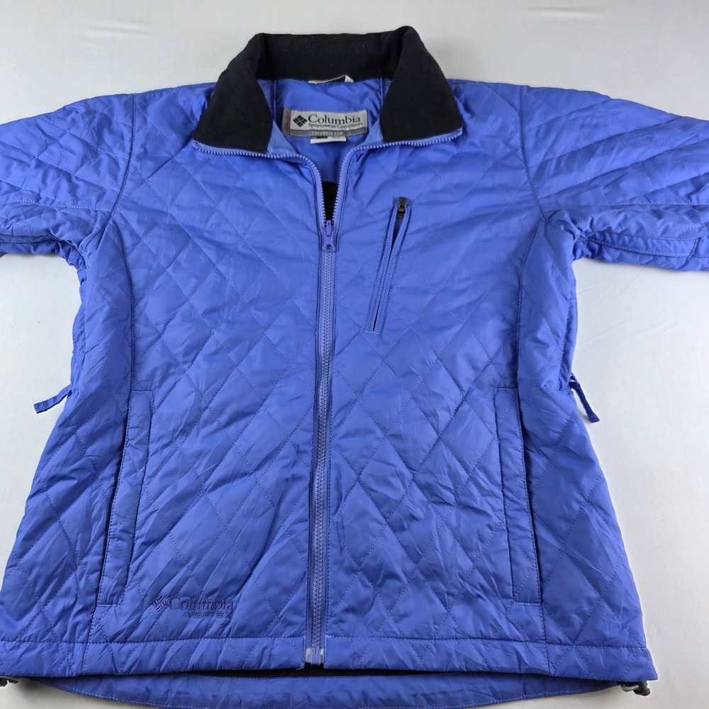 Columbia Vertex Interchange Jacket Womens M Purple Quilted Full Zip Core